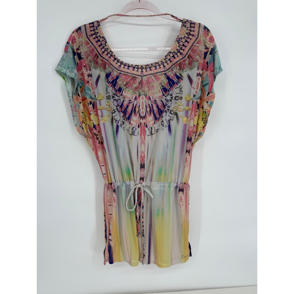 Calia Carrie Underwood Women Multi Color Tie Dye Boho Kaftan Tunic Sz XS